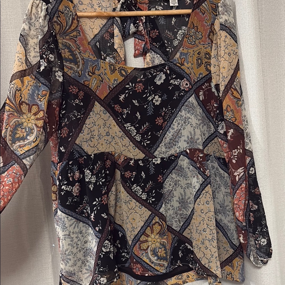 Patchwork Floral Women's Top